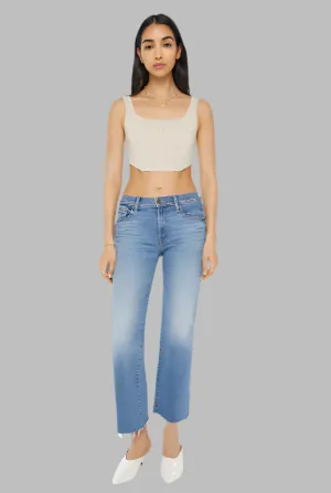 MOTHER The Mid Rise Rambler Zip Ankle Fray- Enjoy The Ride