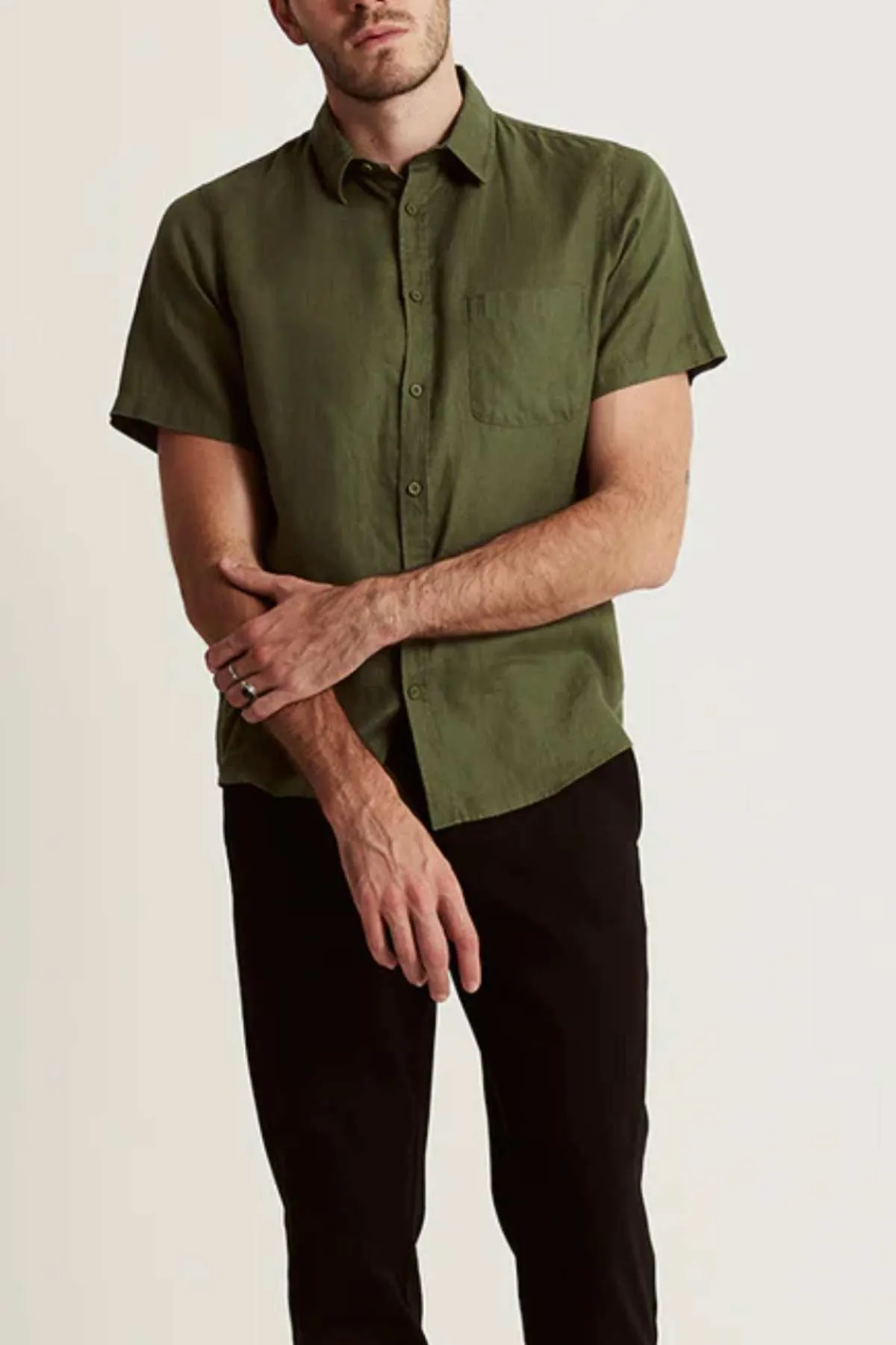 Mr Simple Linen Short Sleeve Shirt