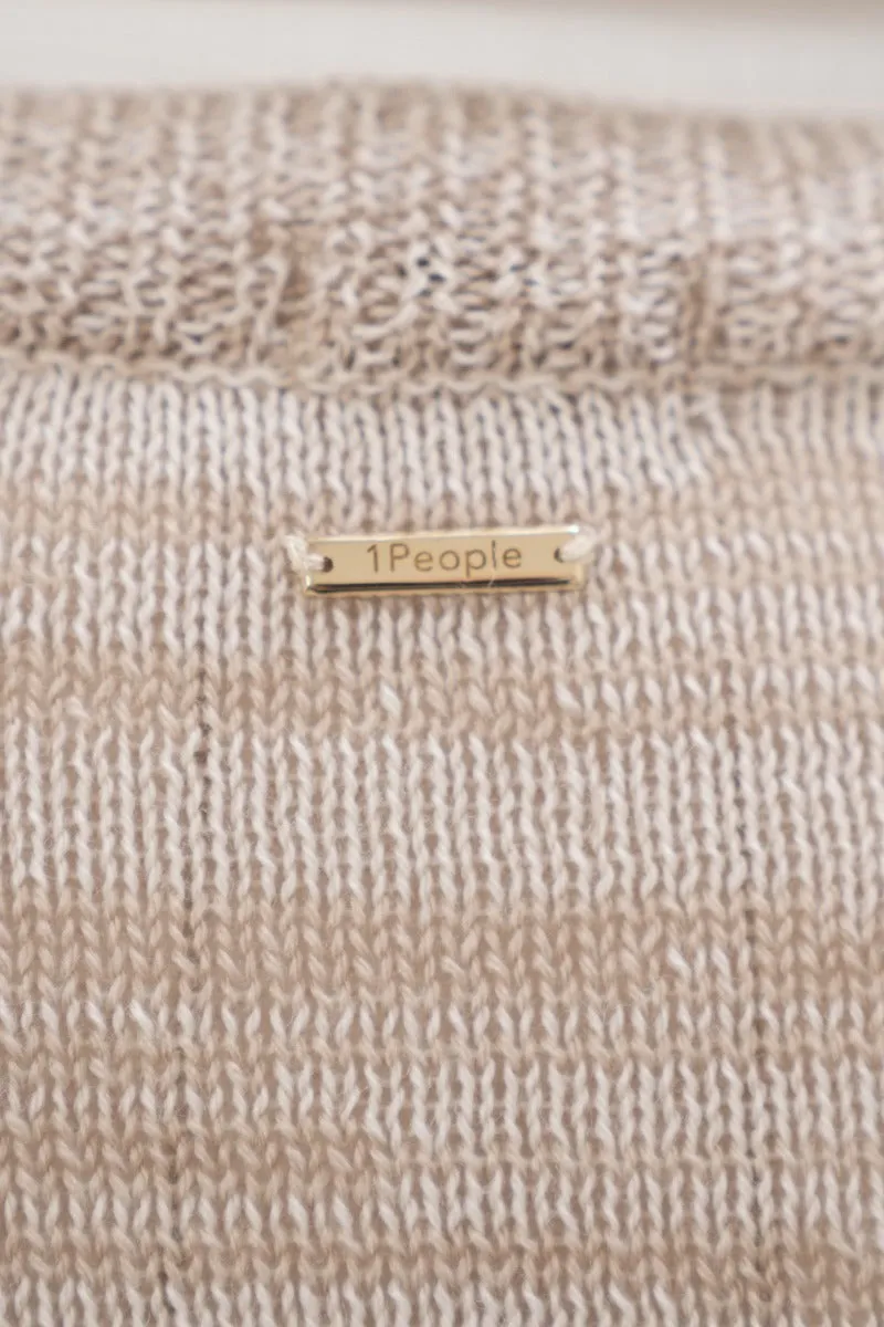 Nagano - V-Neck Sweater - Sand Marl