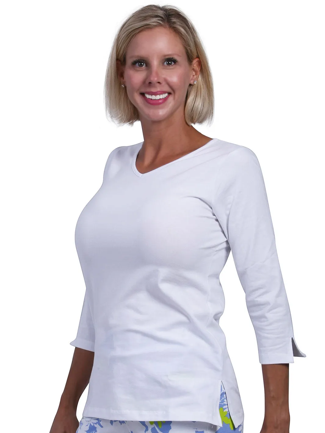 Nicole V-Neck Top Navy