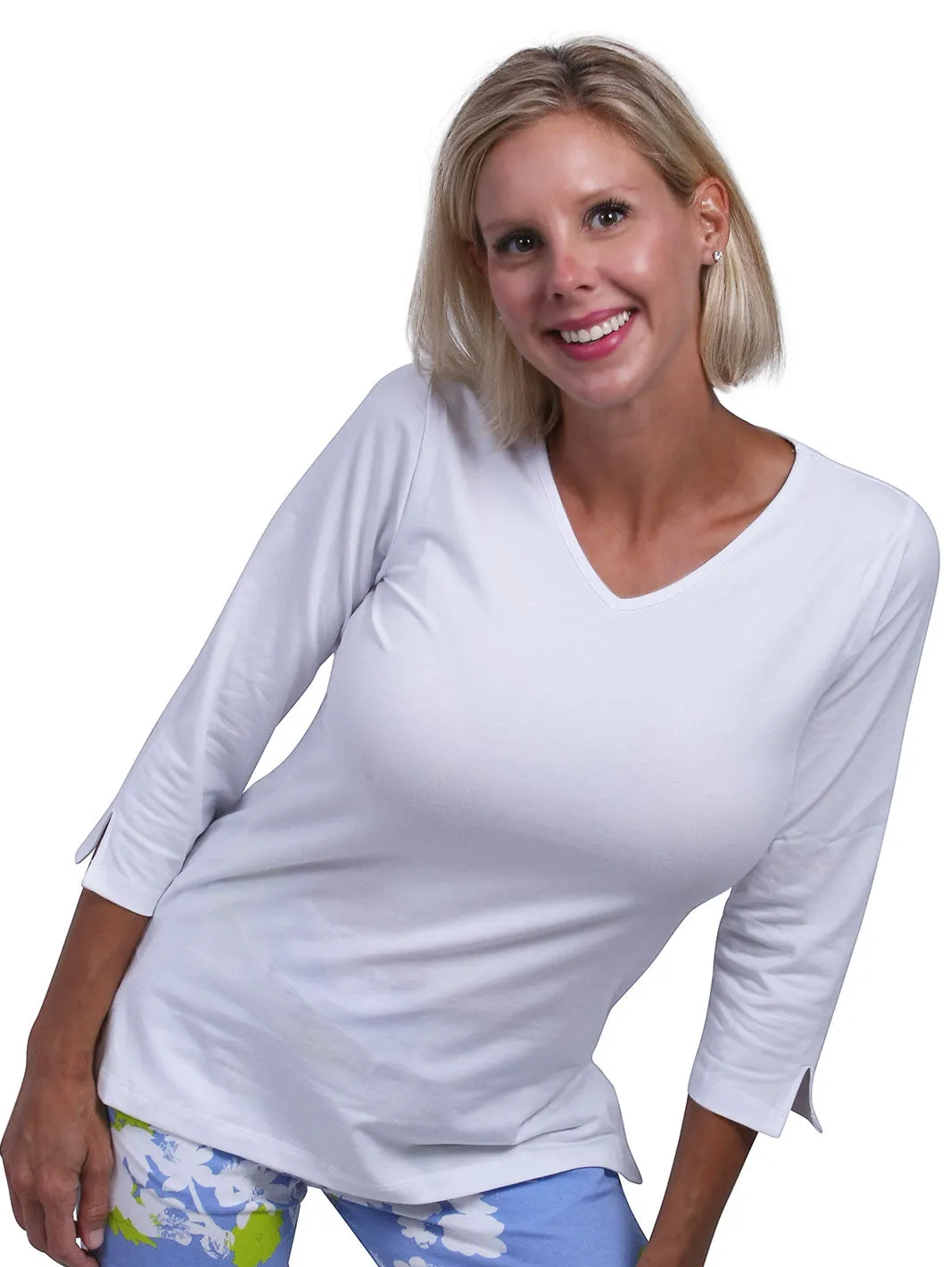 Nicole V-Neck Top Navy
