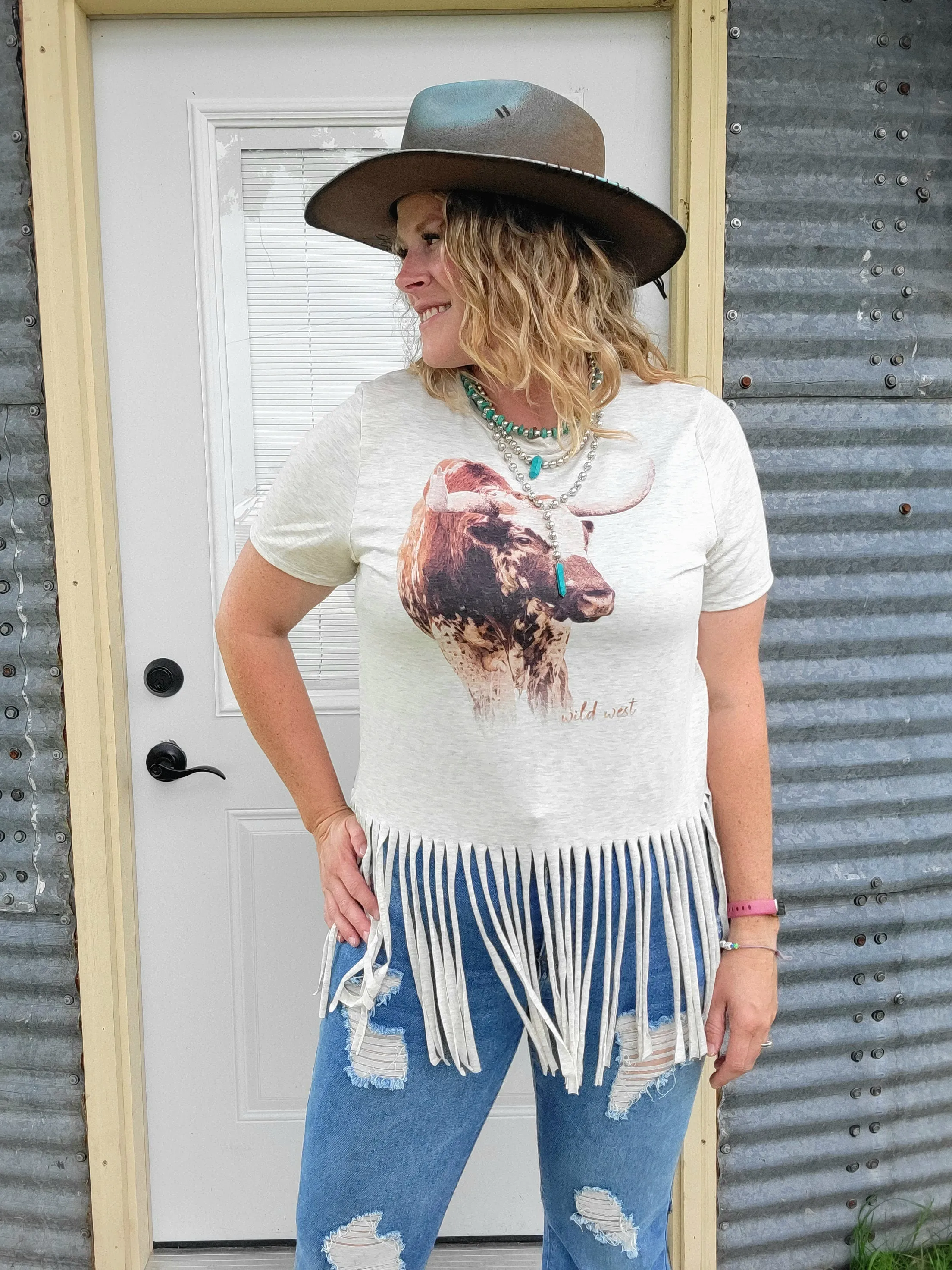 No Bull Fringe Tee