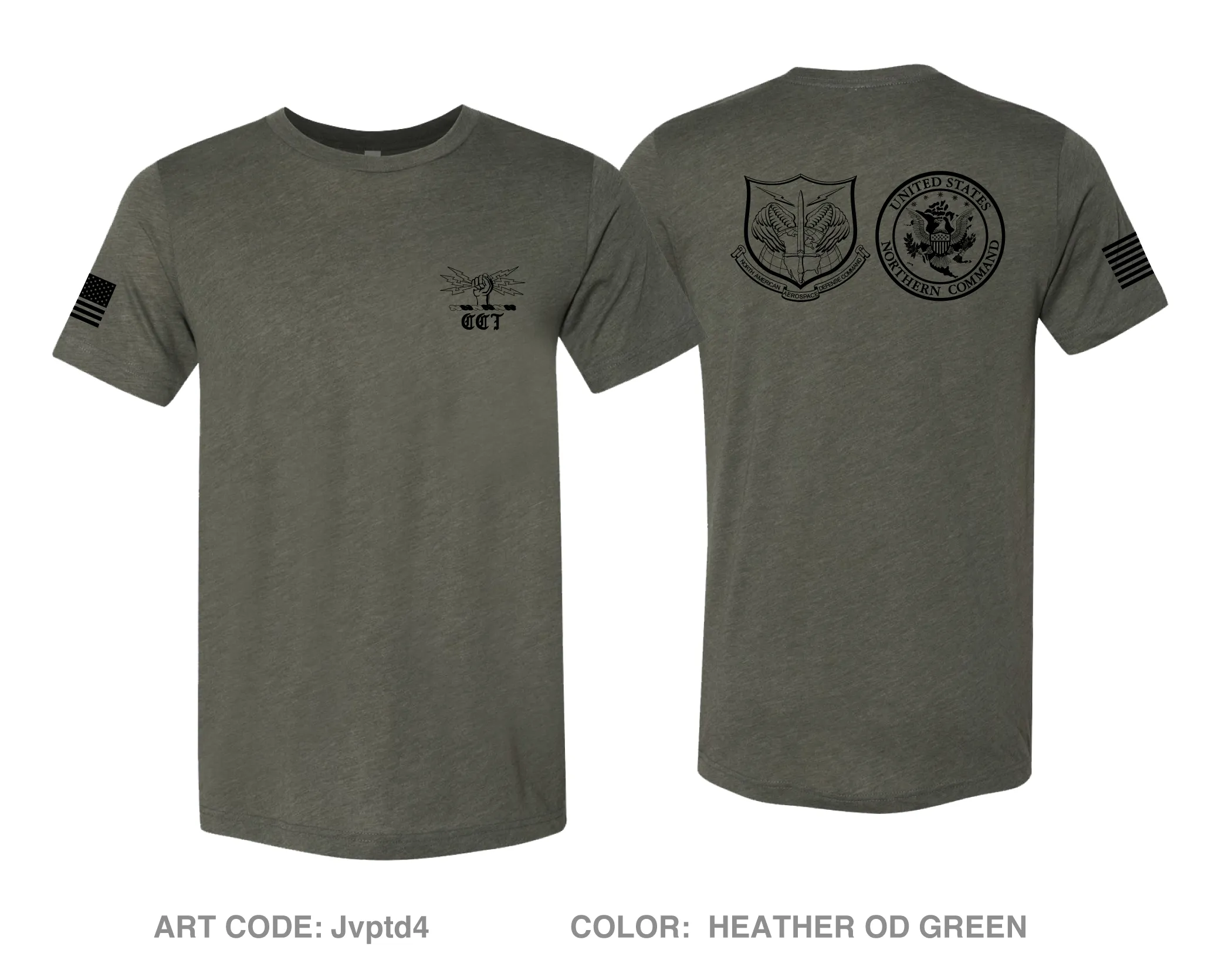 NORAD & USNORTHCOM - CCT Comfort Unisex Triblend SS Tee - Jvptd4