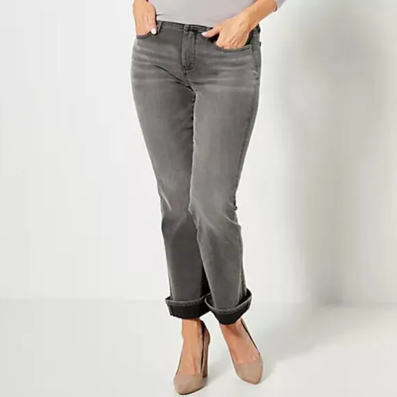 NWOT NYDJ Barbara Bootcut Ankle Jeans w/ Contrast Cuff- Castle Hil
