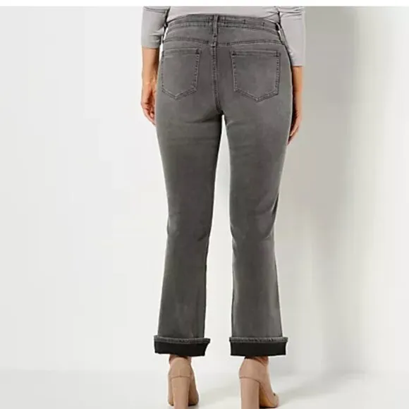 NWOT NYDJ Barbara Bootcut Ankle Jeans w/ Contrast Cuff- Castle Hil