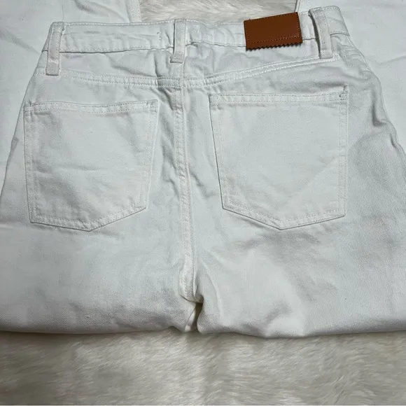 NWT Anthropologie Avec Les Filles cream/white straight leg jeans