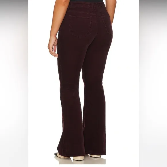 NWT Good American Good Legs Low Flare Jeans in Malbec003