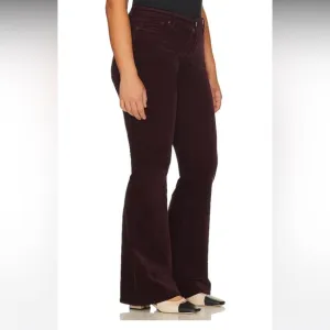 NWT Good American Good Legs Low Flare Jeans in Malbec003