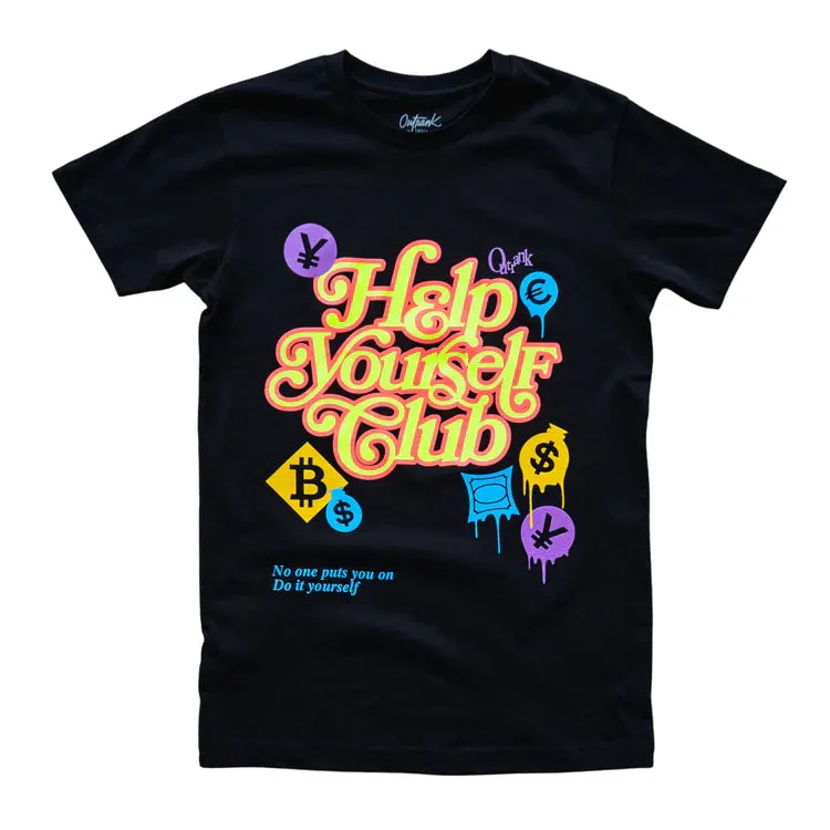 Outrank Help Yourself Club Black Tee