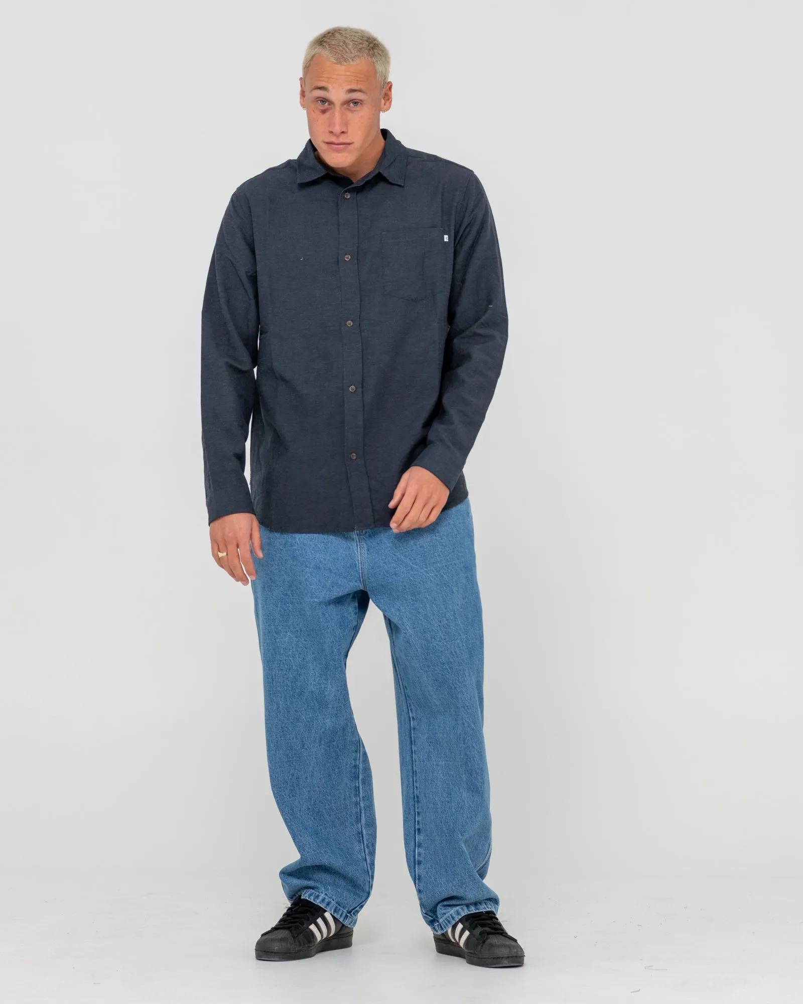 Overtone Long Sleeve Linen Shirt