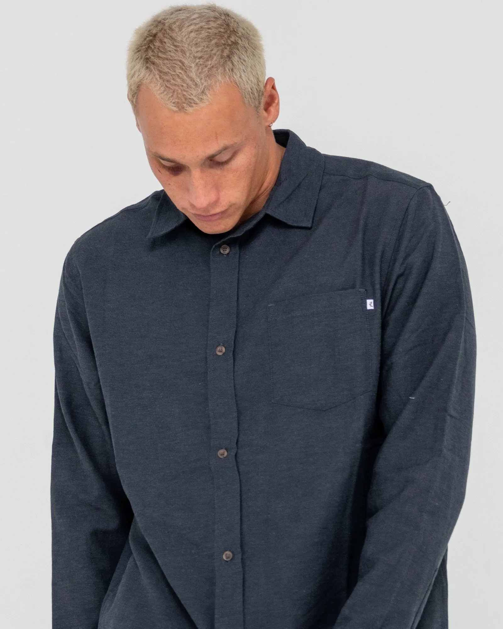 Overtone Long Sleeve Linen Shirt