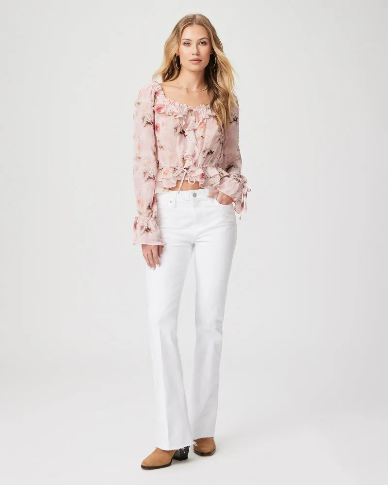 Paige Laurel Canyon Bootcut: Crisp White