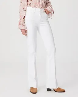 Paige Laurel Canyon Bootcut: Crisp White