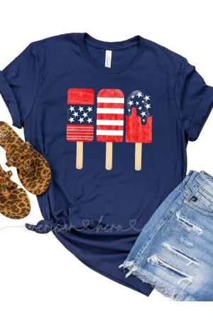 Patriotic Popsicles Bella Canvas Uni-Sex Tee
