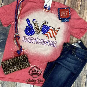Peace Love USA Tee