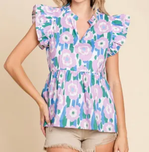Penelope Ruffle Neck Top