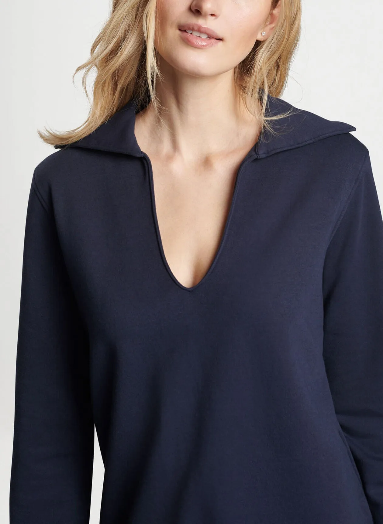 Peter Millar Womens Lava Wash Collared Popover - NAVY