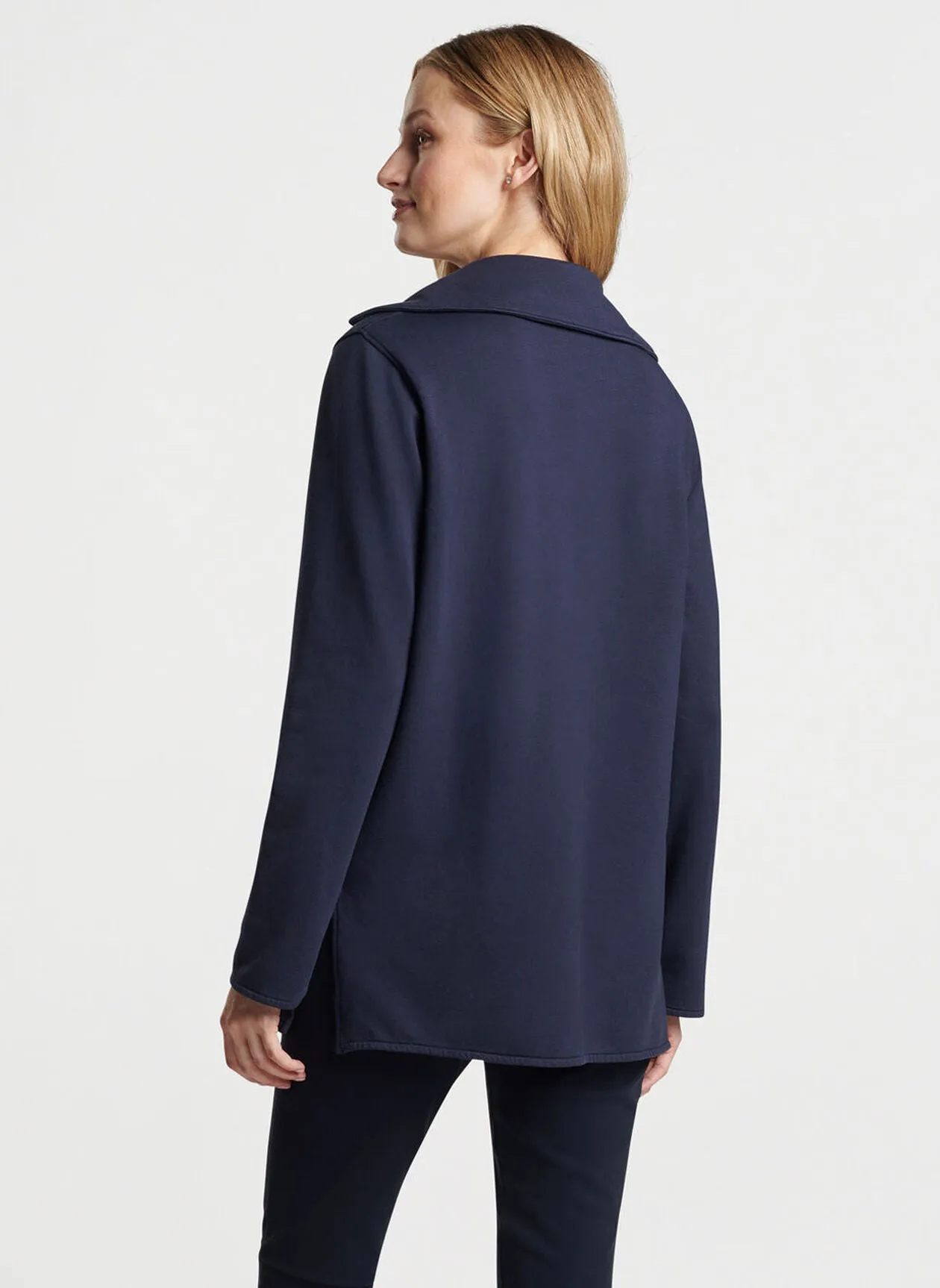 Peter Millar Womens Lava Wash Collared Popover - NAVY