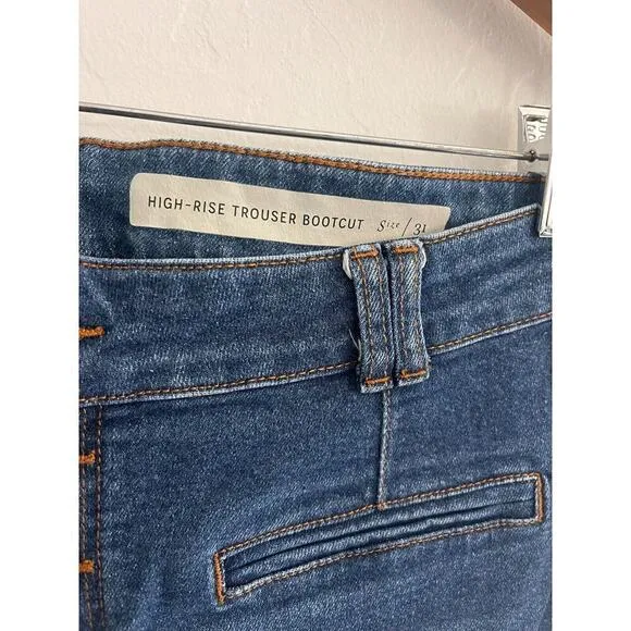 Pilcro Letterpress 31 Jeans High Rise Button Fly Trouser Bootcut Anthropologie