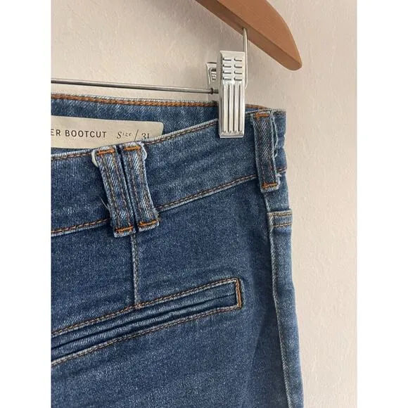 Pilcro Letterpress 31 Jeans High Rise Button Fly Trouser Bootcut Anthropologie