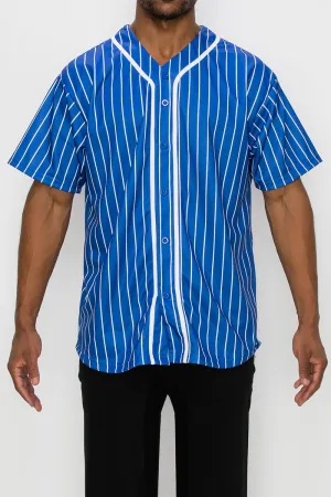 PIN STRIPED BASEBALL JERSEY