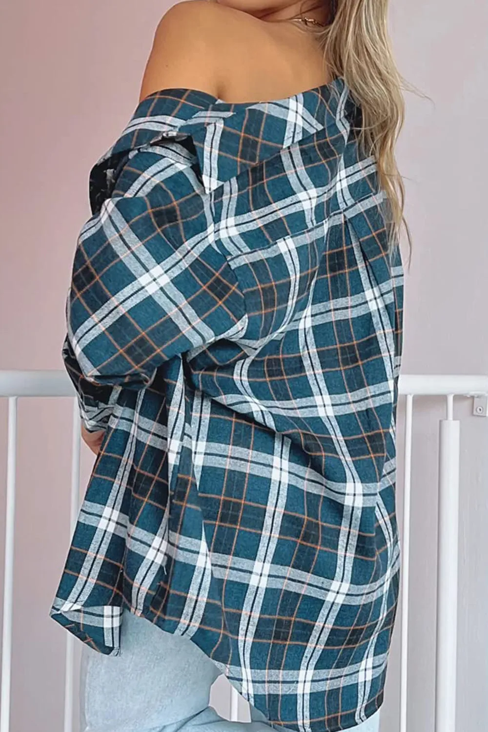Plaid Collared Neck Long Sleeve Shirt (5 Colors)