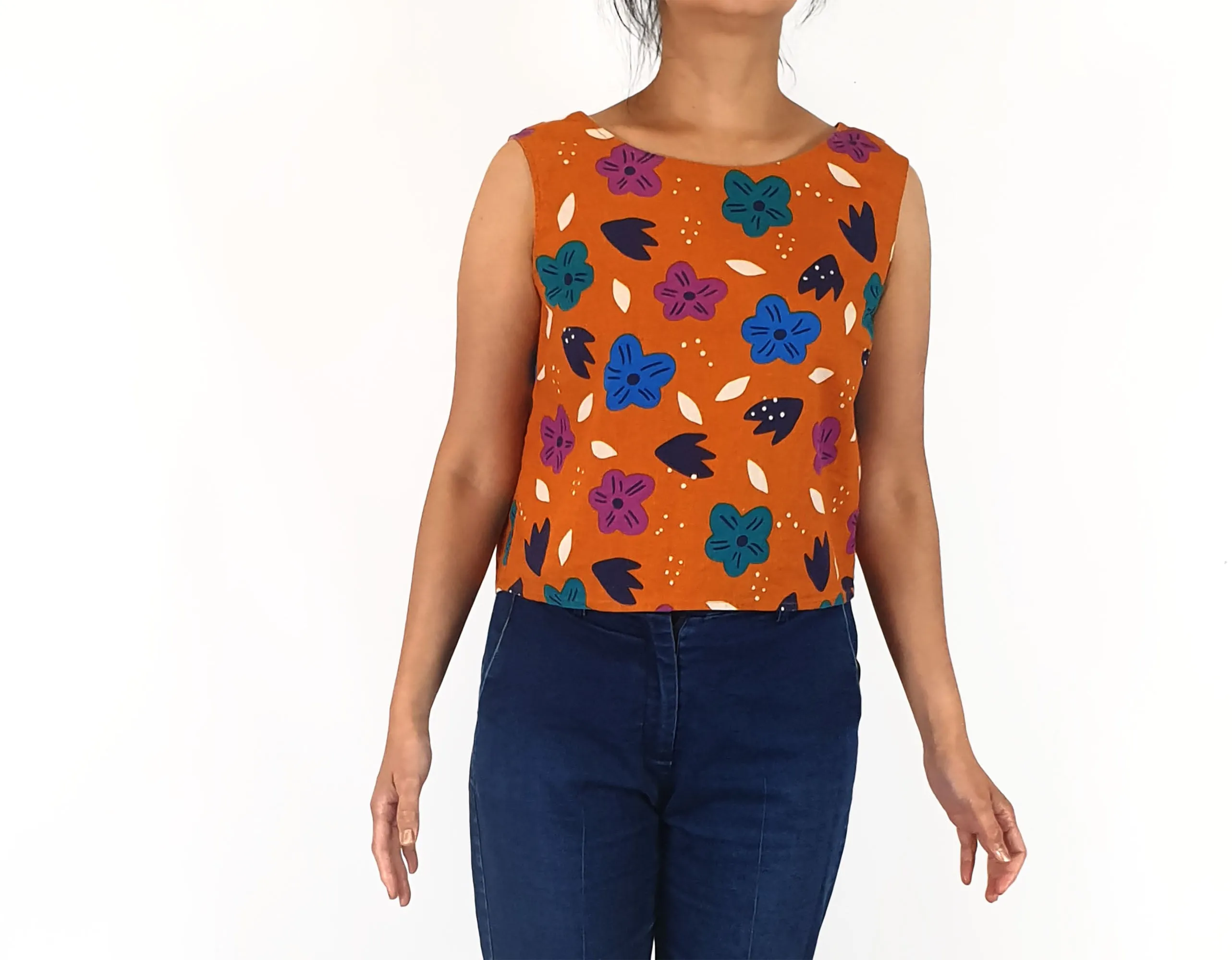 Princess Highway brown print top size 10