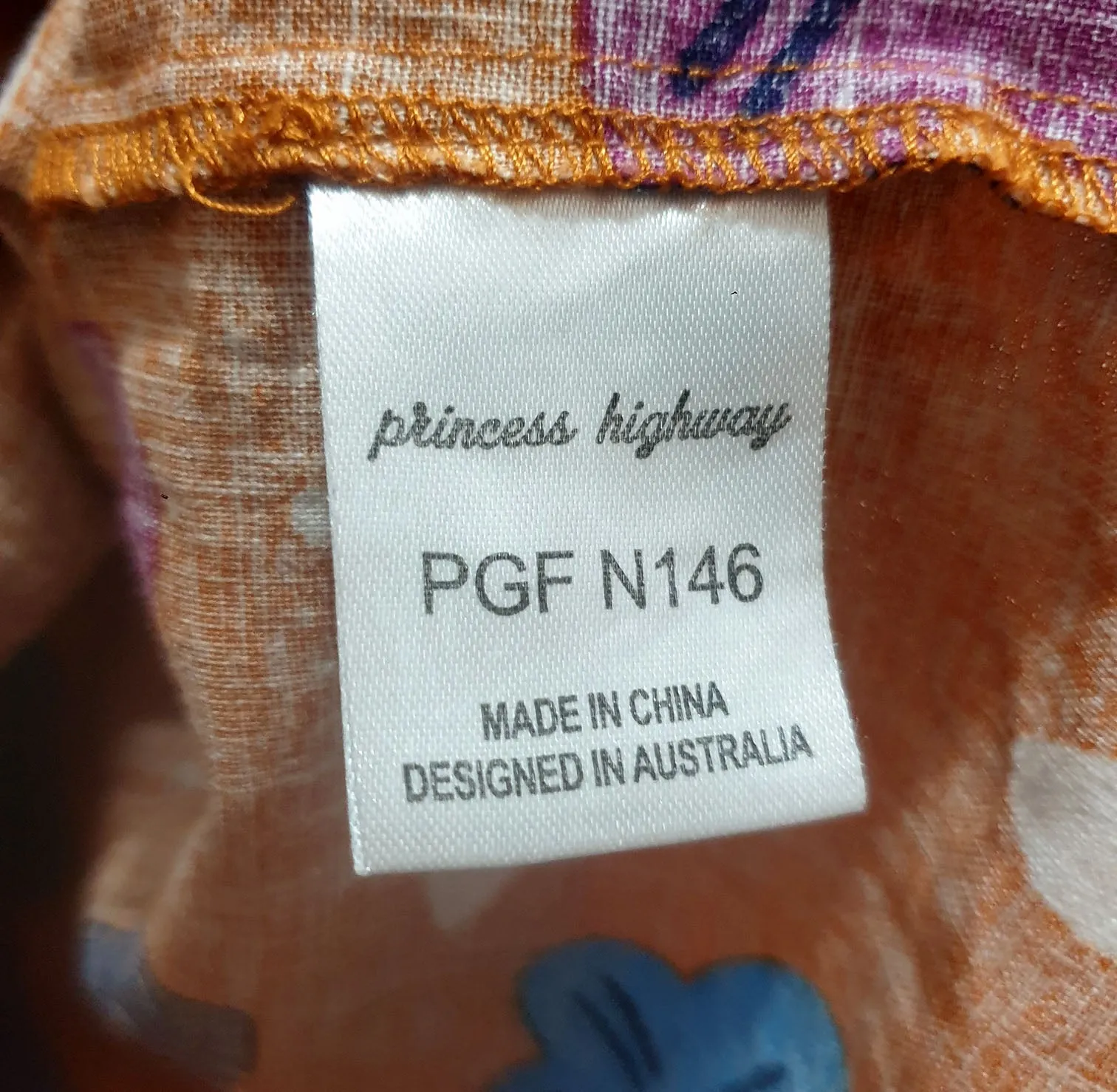 Princess Highway brown print top size 10