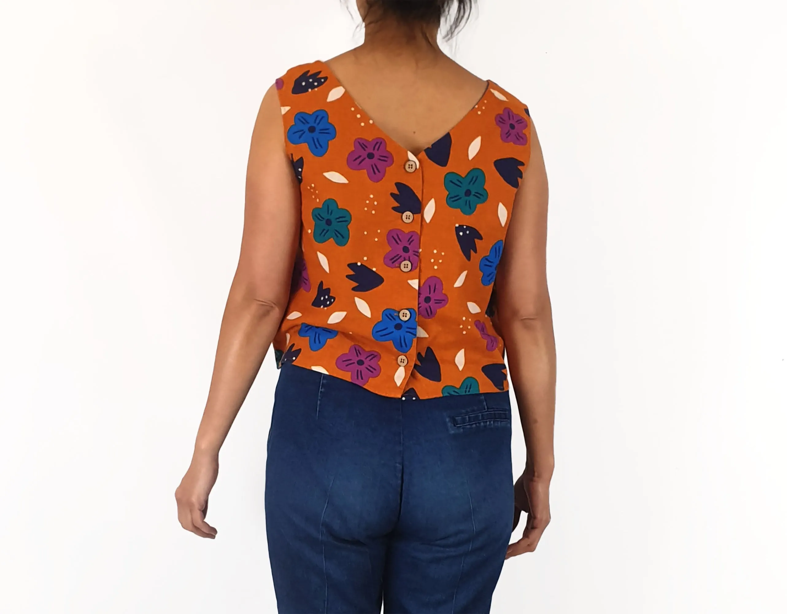 Princess Highway brown print top size 10