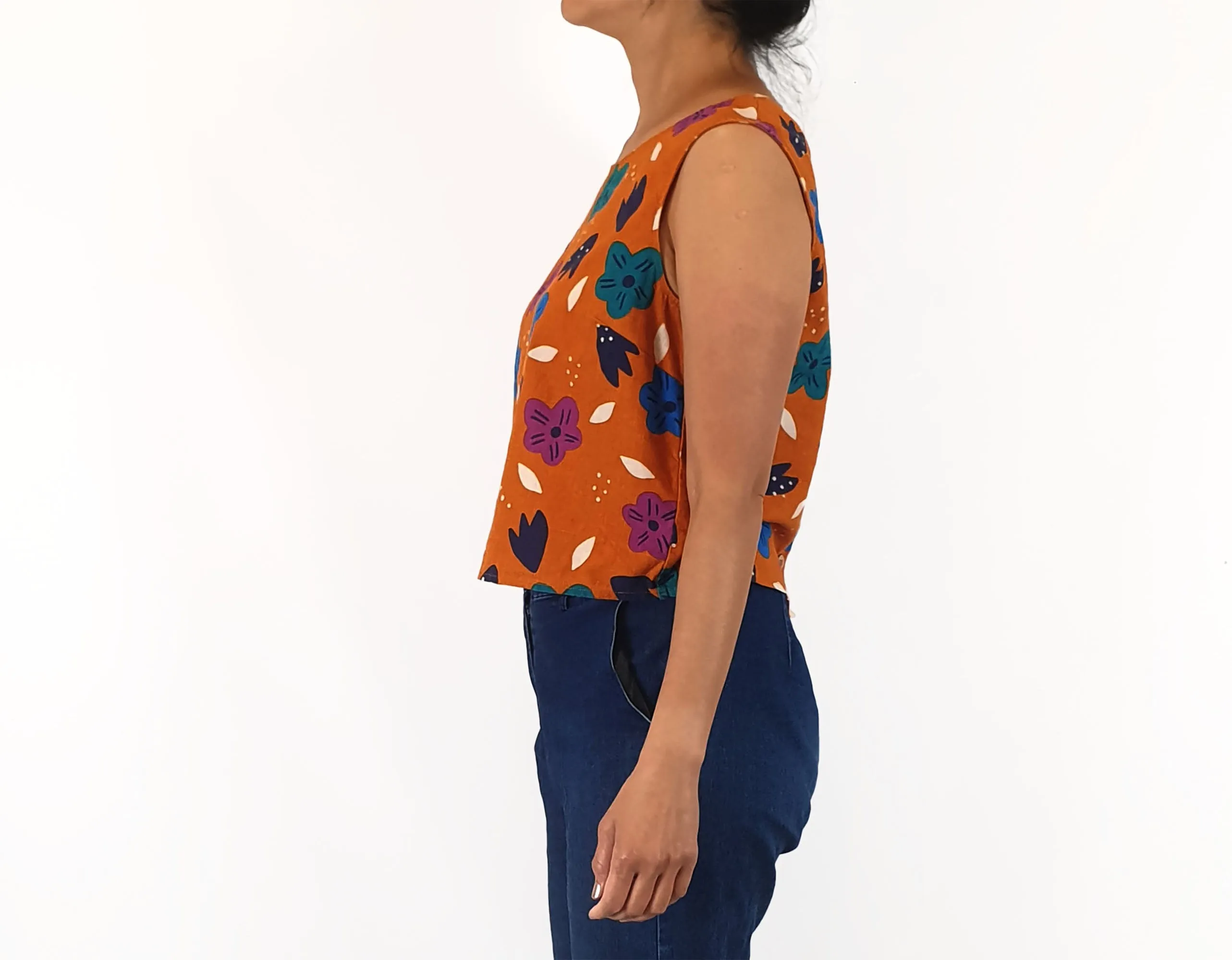 Princess Highway brown print top size 10
