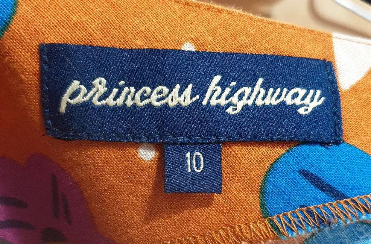Princess Highway brown print top size 10