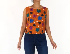 Princess Highway brown print top size 10