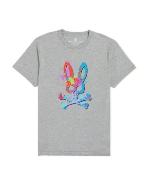 PSYCHO BUNNY MENS PARKER GREY GRAPHIC TEE