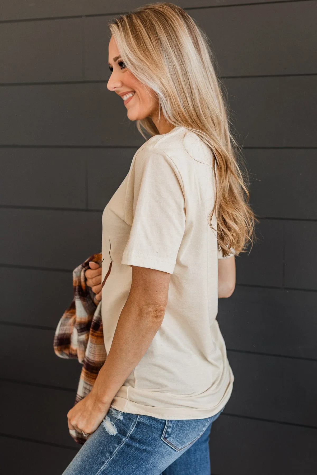 "But First, Coffee" Graphic Tee- Cream