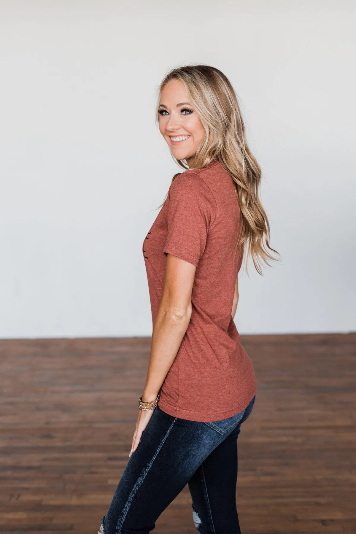 "Fall Is My Favorite" Graphic Tee- Brick