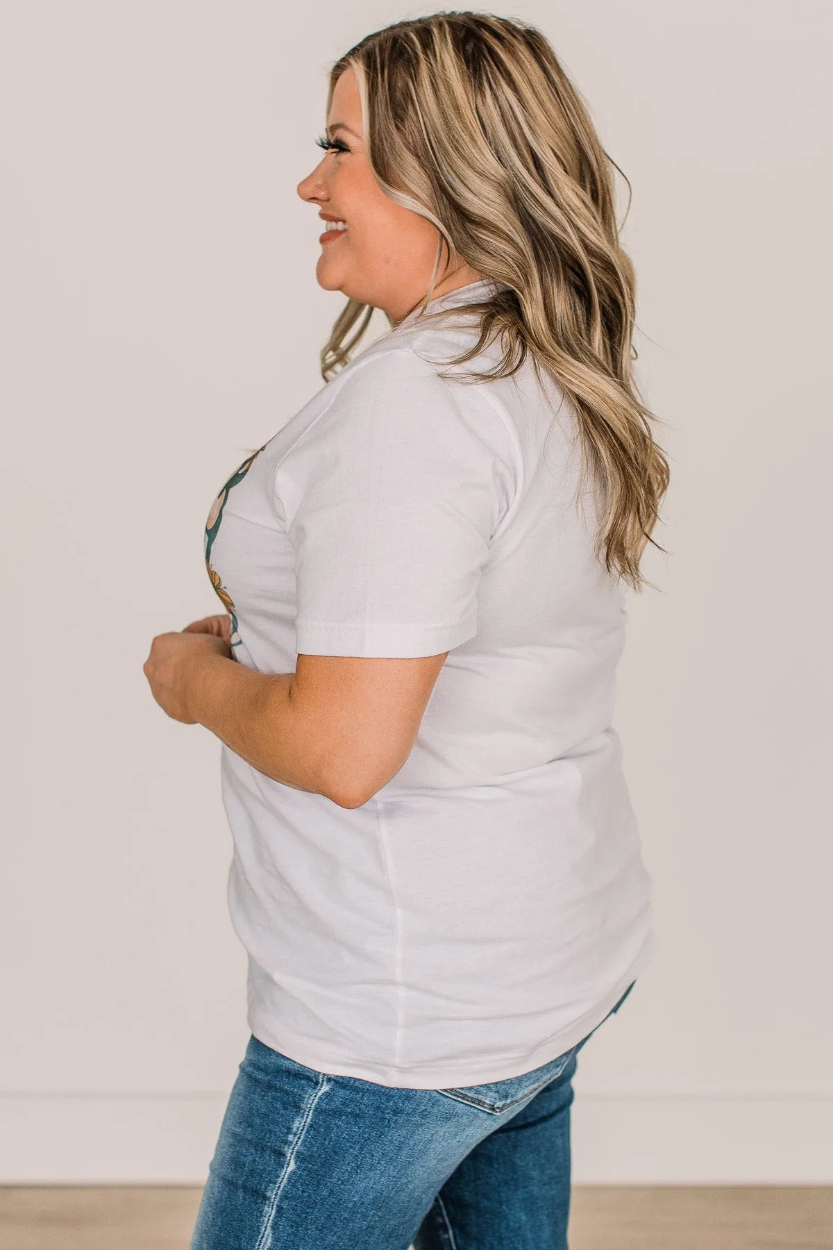 "Feelin' Lucky" Graphic Tee- White