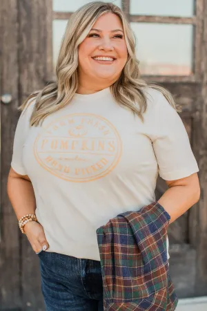 "Hand Picked Pumpkins" Graphic Tee- Cream