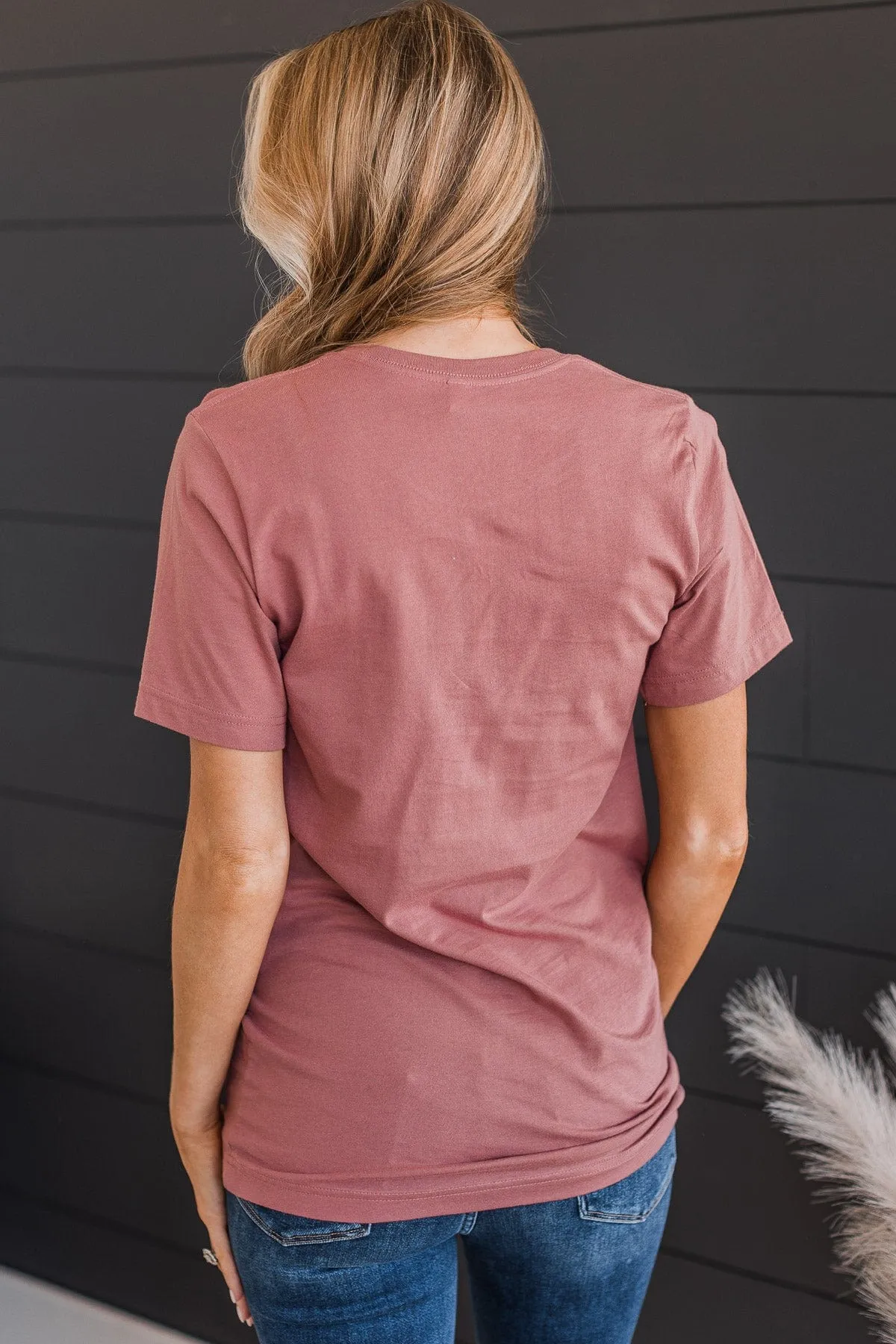 "Let's Get Lost" Graphic Tee- Mauve