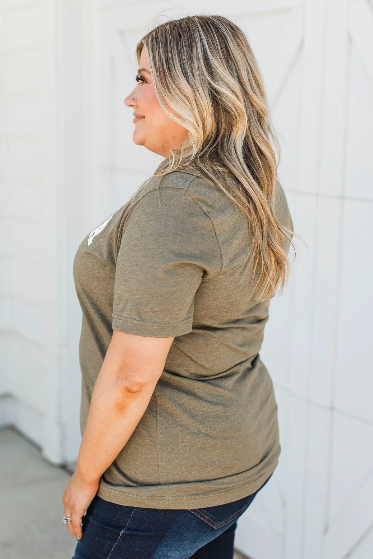 "Mama" Graphic Tee- Olive