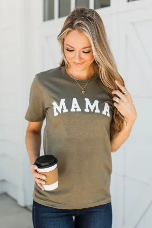 "Mama" Graphic Tee- Olive