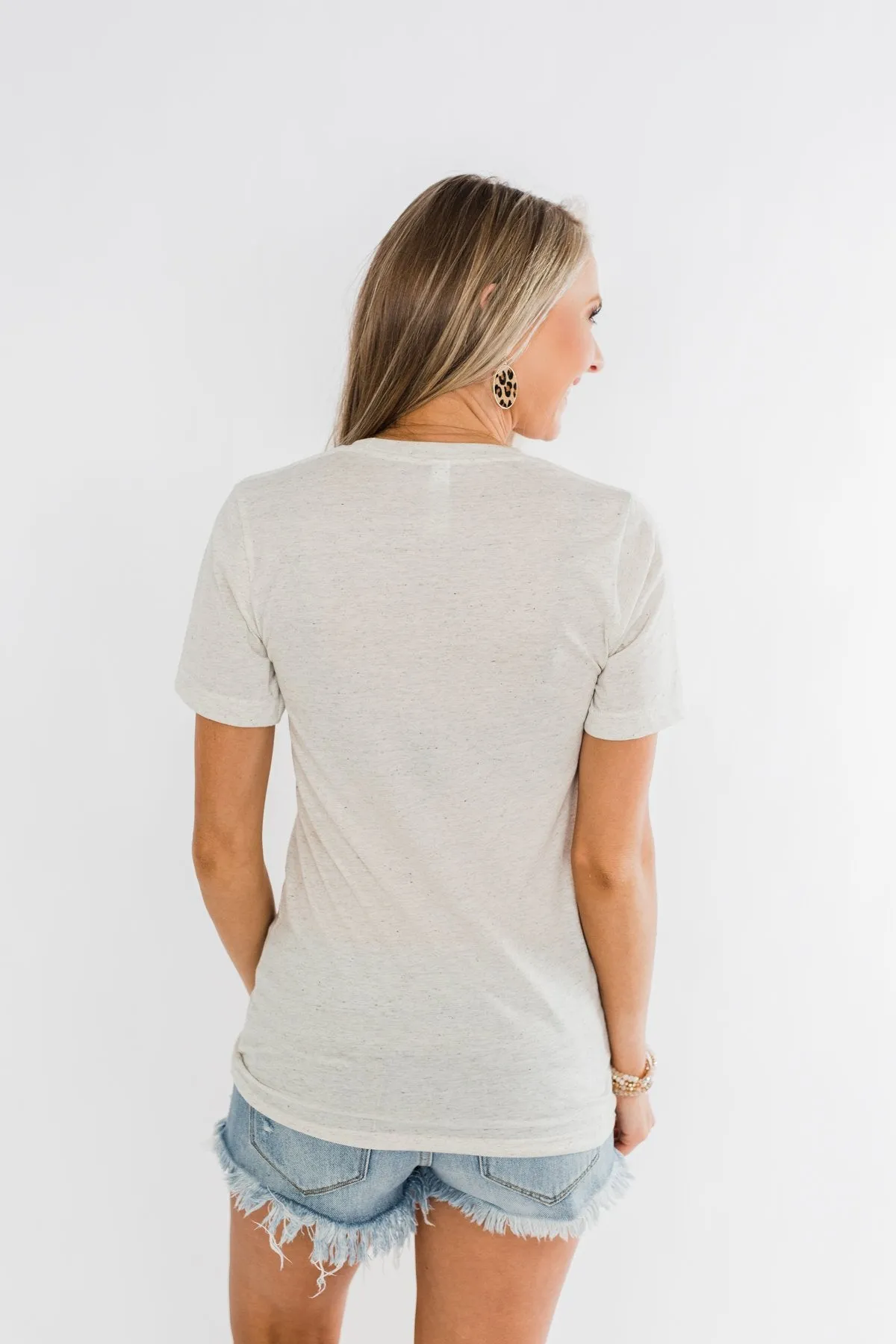 "Peace, Love, Sunshine" Graphic Tee- Oatmeal