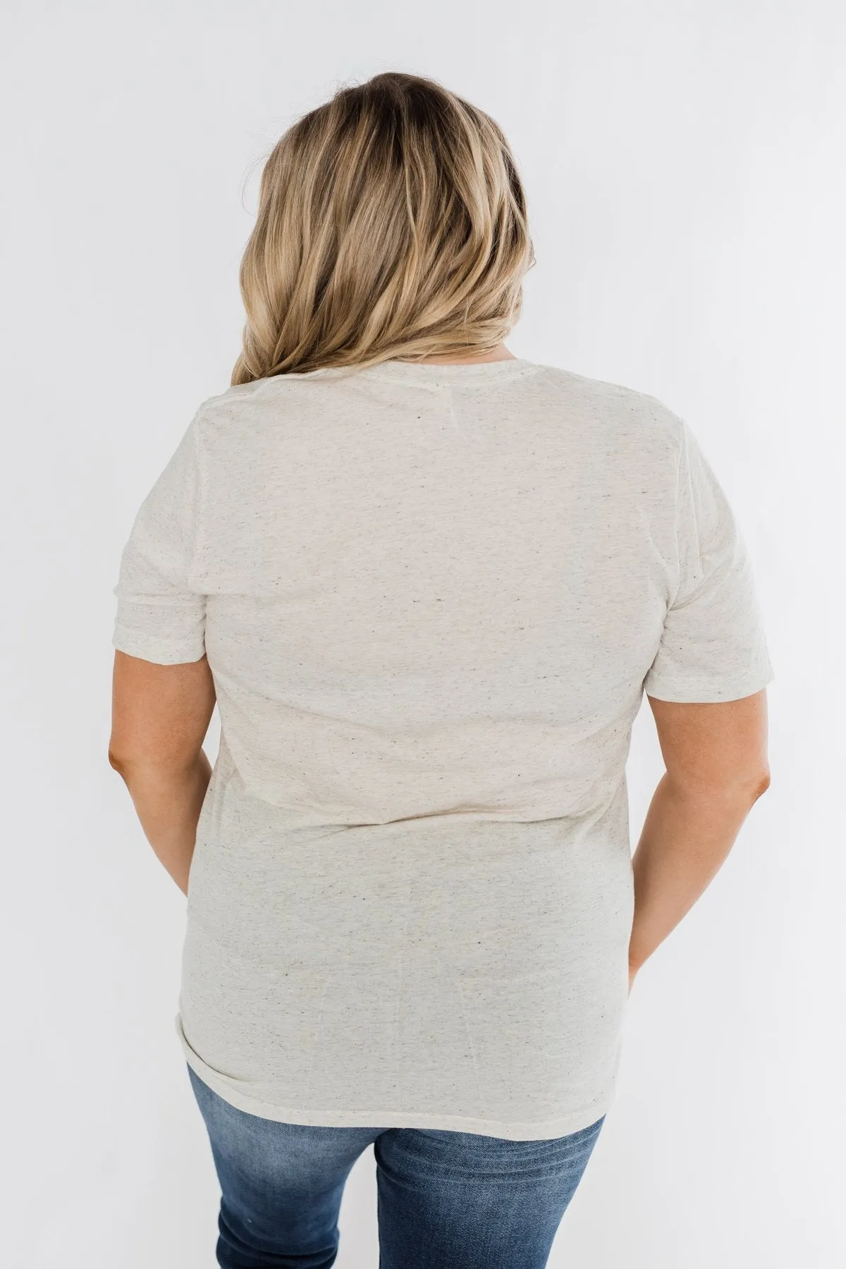 "Peace, Love, Sunshine" Graphic Tee- Oatmeal