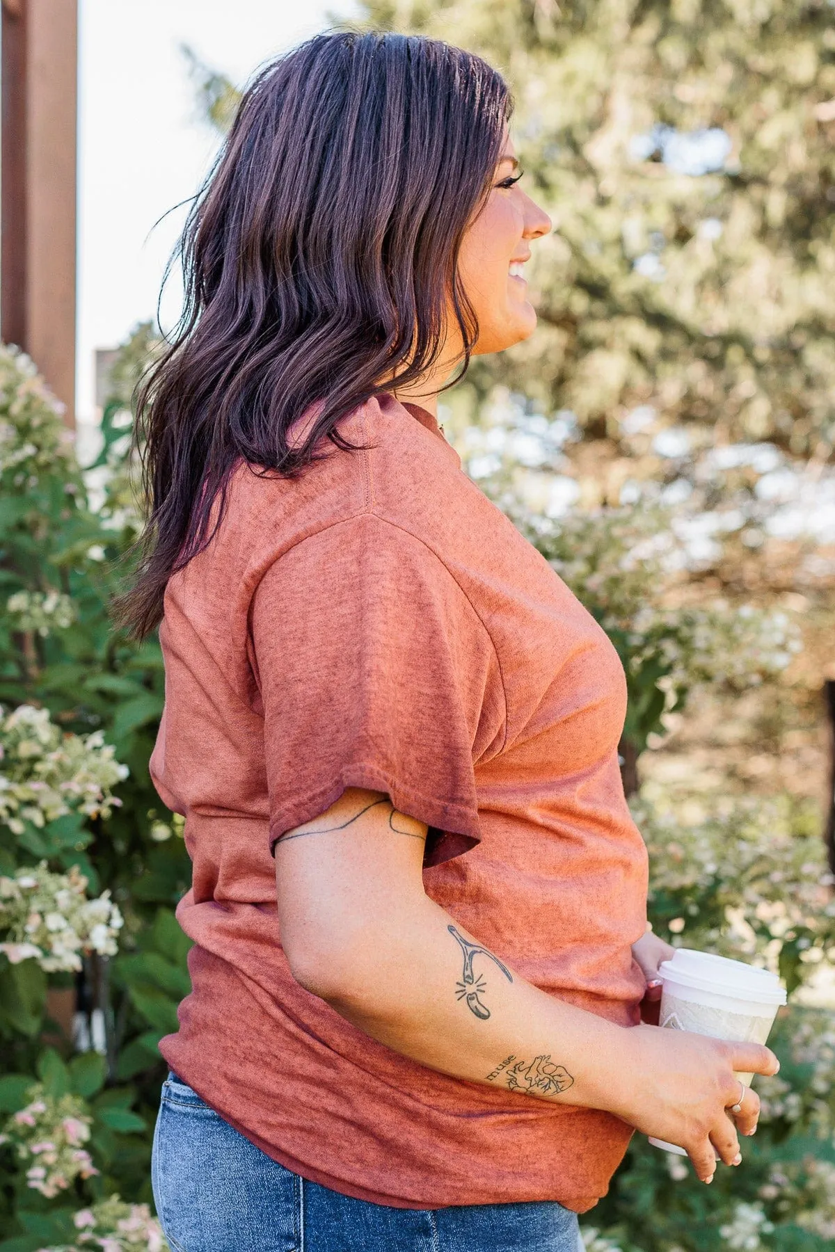 "Pumpkin Spice" Graphic Tee- Burnt Orange