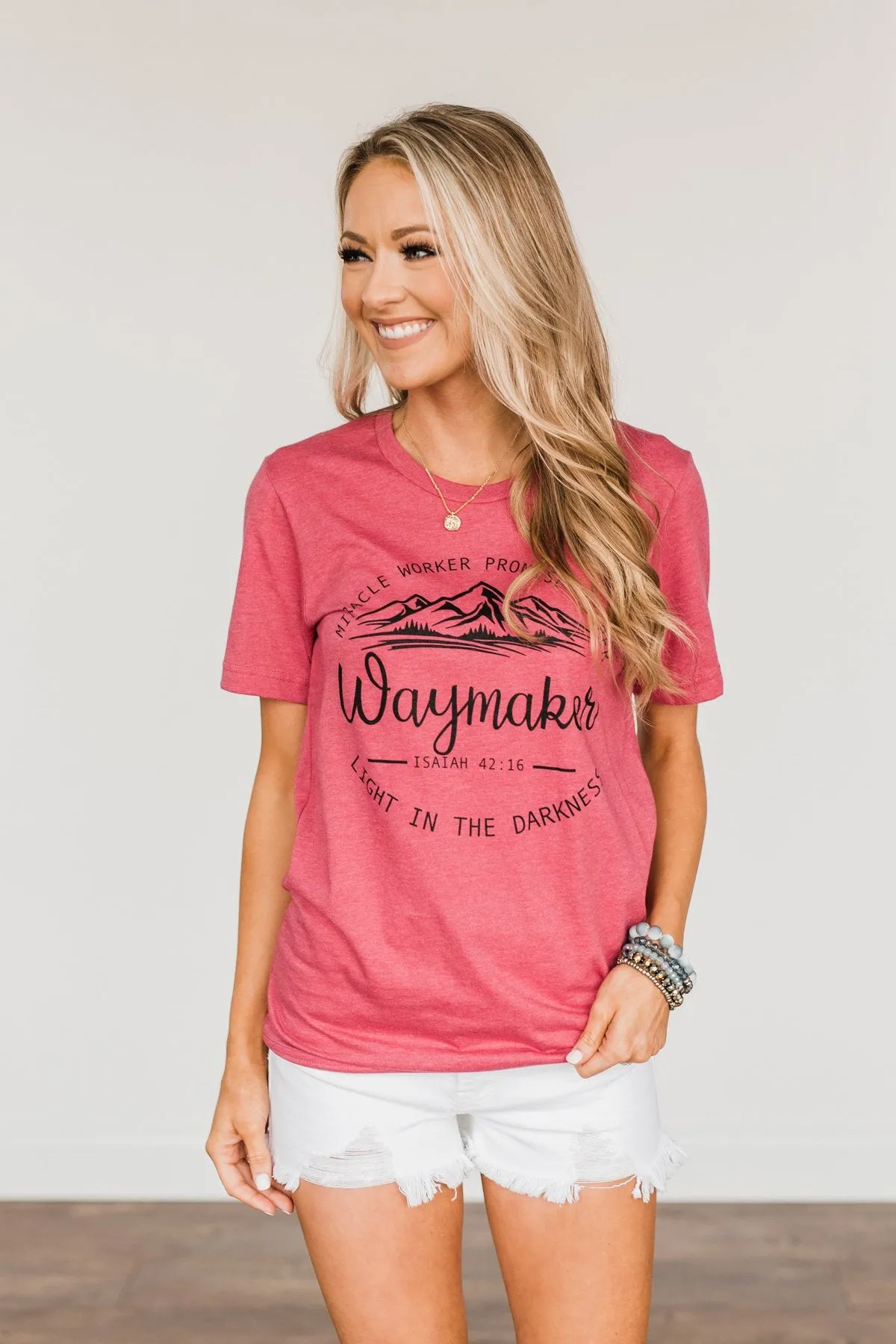 "Waymaker" Graphic Tee- Berry