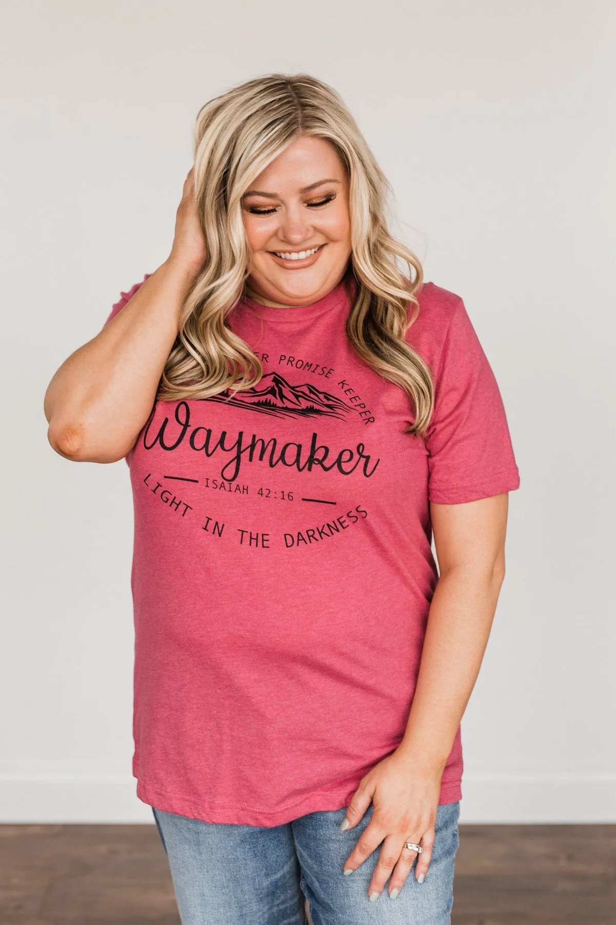 "Waymaker" Graphic Tee- Berry
