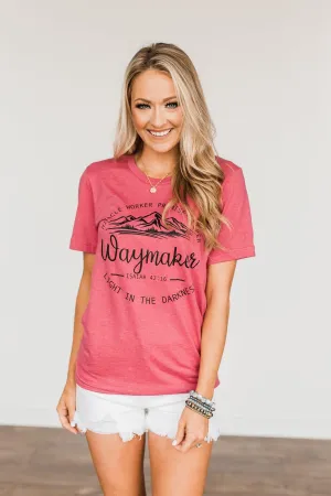 "Waymaker" Graphic Tee- Berry