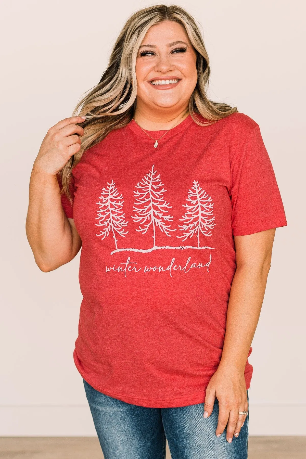 "Winter Wonderland" Graphic Tee- Red