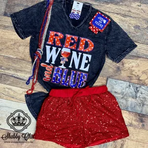 Red Wine and Blue Tee