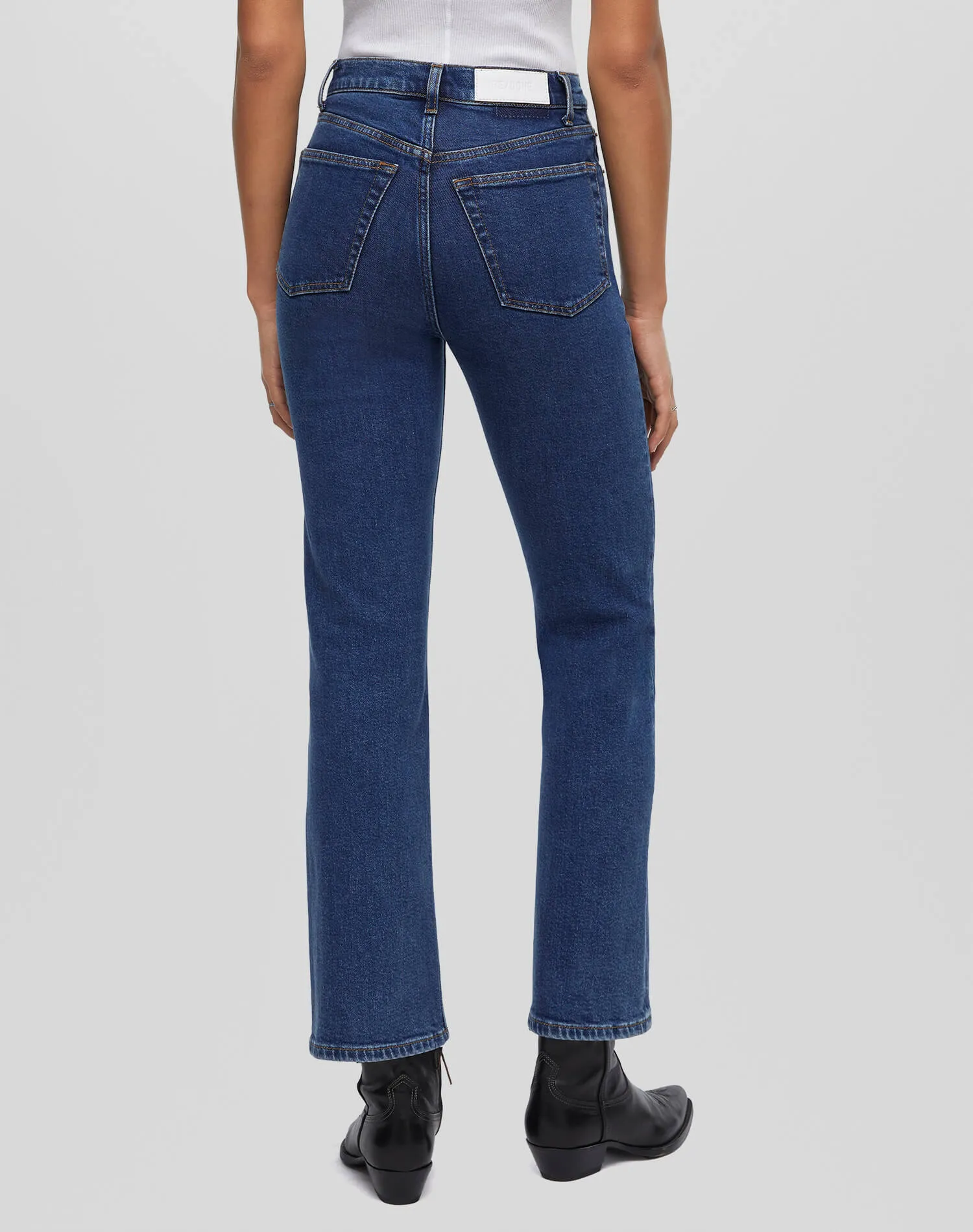 Re/Done COMFORT STRETCH 70S CROP BOOT Faded Rider