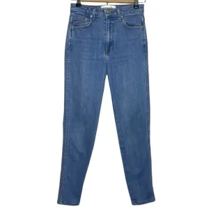 Reformation High &amp; Straight Jeans Womens 27 (25x27) Blue Denim Indian Wash USA